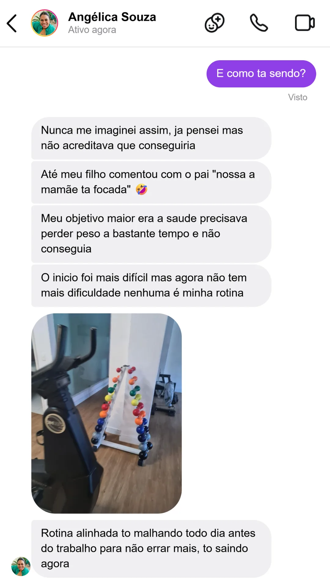 Depoimento de aluna do desafio — imagem 3