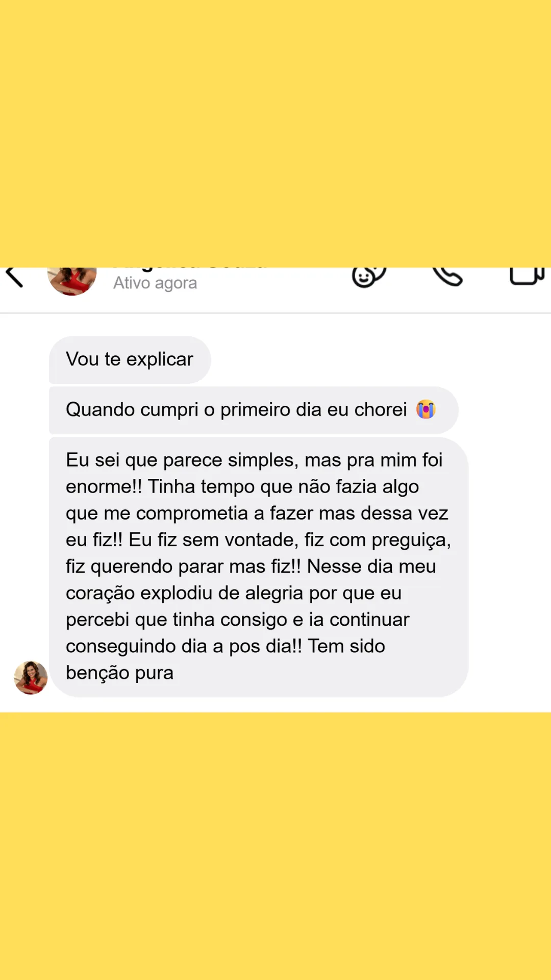 Depoimento de aluna do desafio — imagem 4