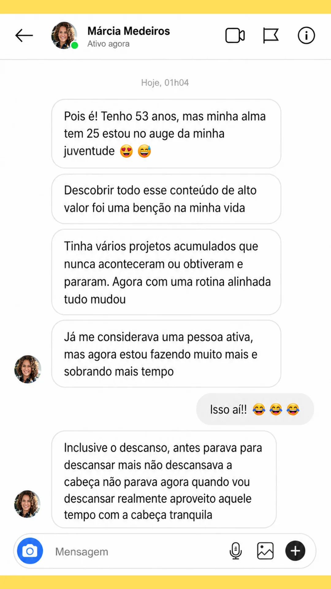 Depoimento de aluna do desafio — imagem 5
